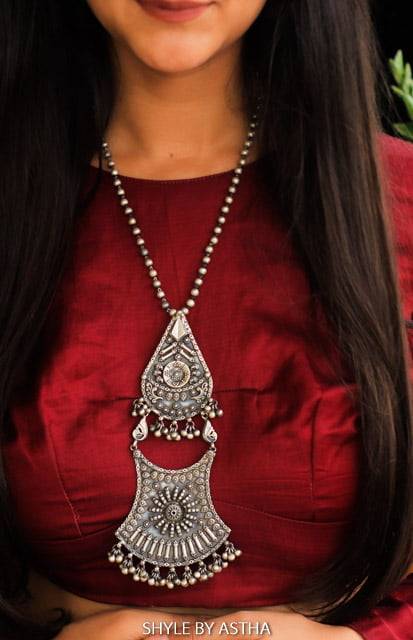 Tattva Intricate Tribal Art Classic Necklace : SE50164-1-1