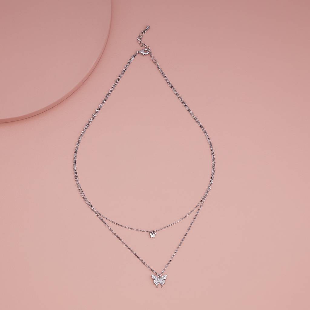 Kushal'S Fashion Jewellery  Plated Party Trendy Zircon Necklace-187040 : 445770