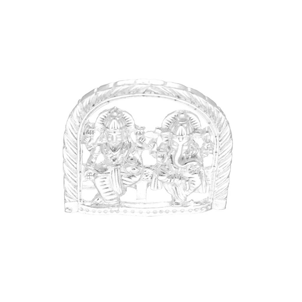 80% Purity-23 Grams Silver Lakshmi Ganesh Idol : JPAUG-25-106
