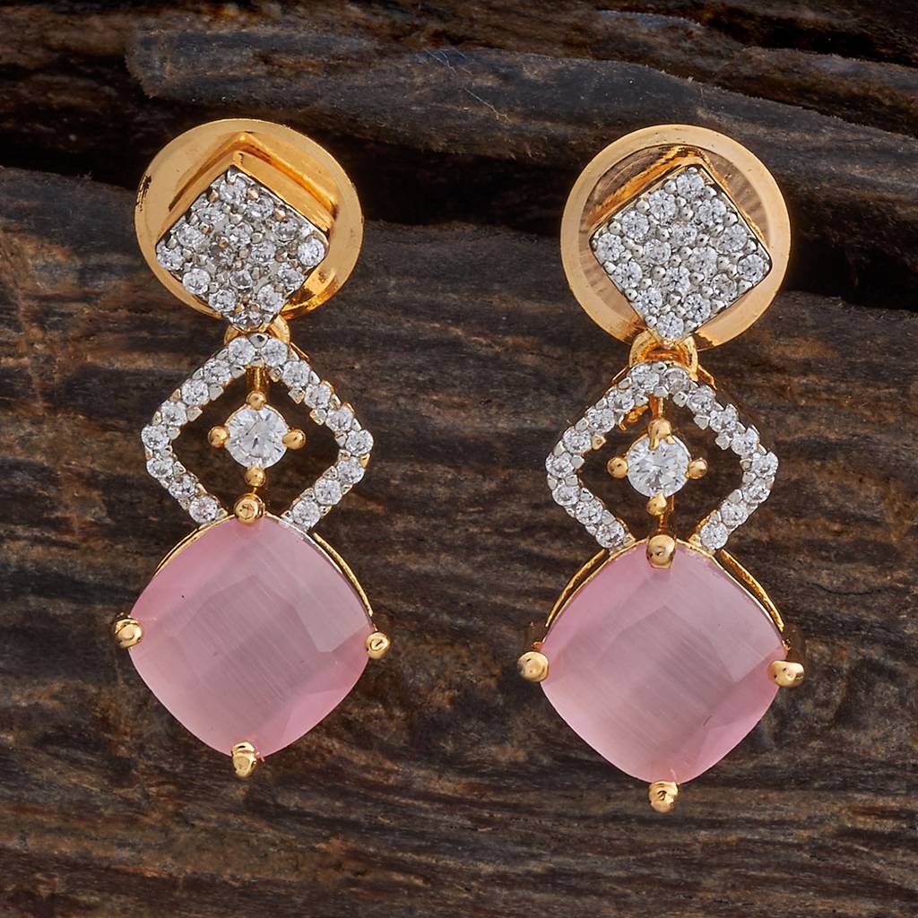 Kushal'S Fashion Jewellery Rhodium-Plated Party Zircon Drop Earrings-177299 : 425029
