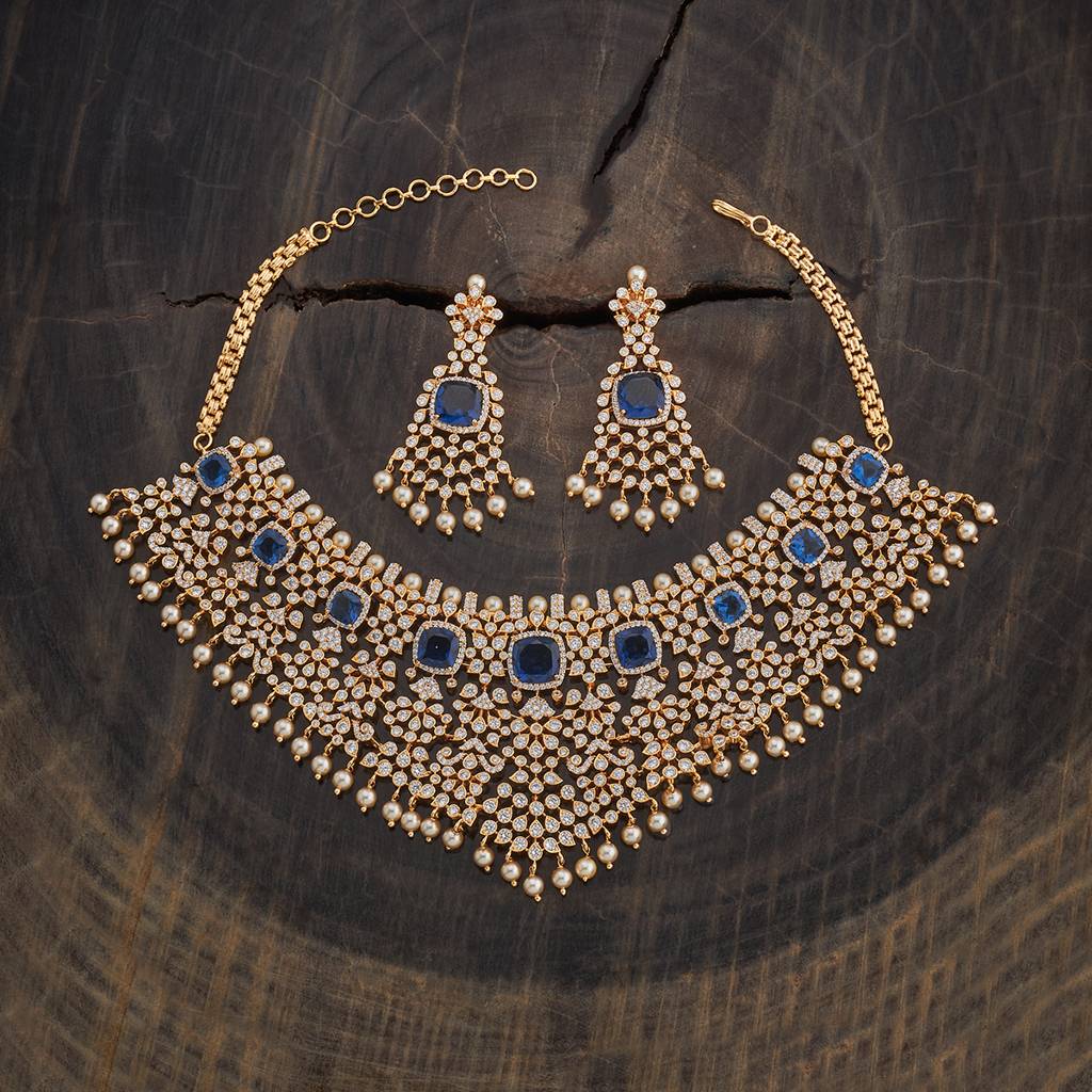 Kushal'S Fashion Jewellery Plated Party Zircon Jewellery Set -178625 : 427683