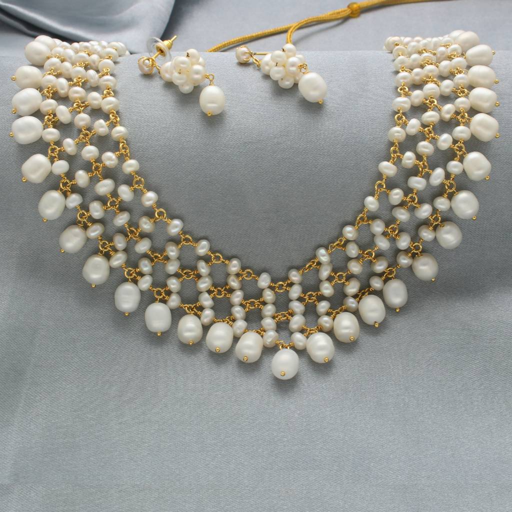 Hiya 1 Line Pearl Necklace : JPAPL-23-25