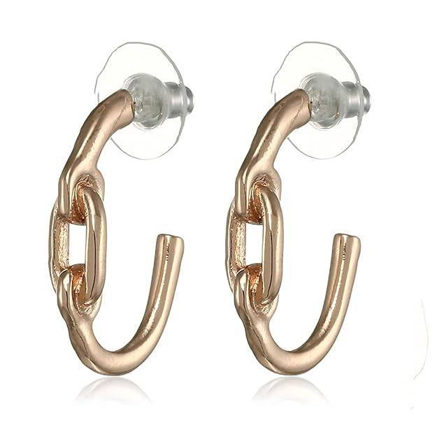 Estele Rosegold Plated Linked Chain Designer Earrings For Women : 700704-IGER