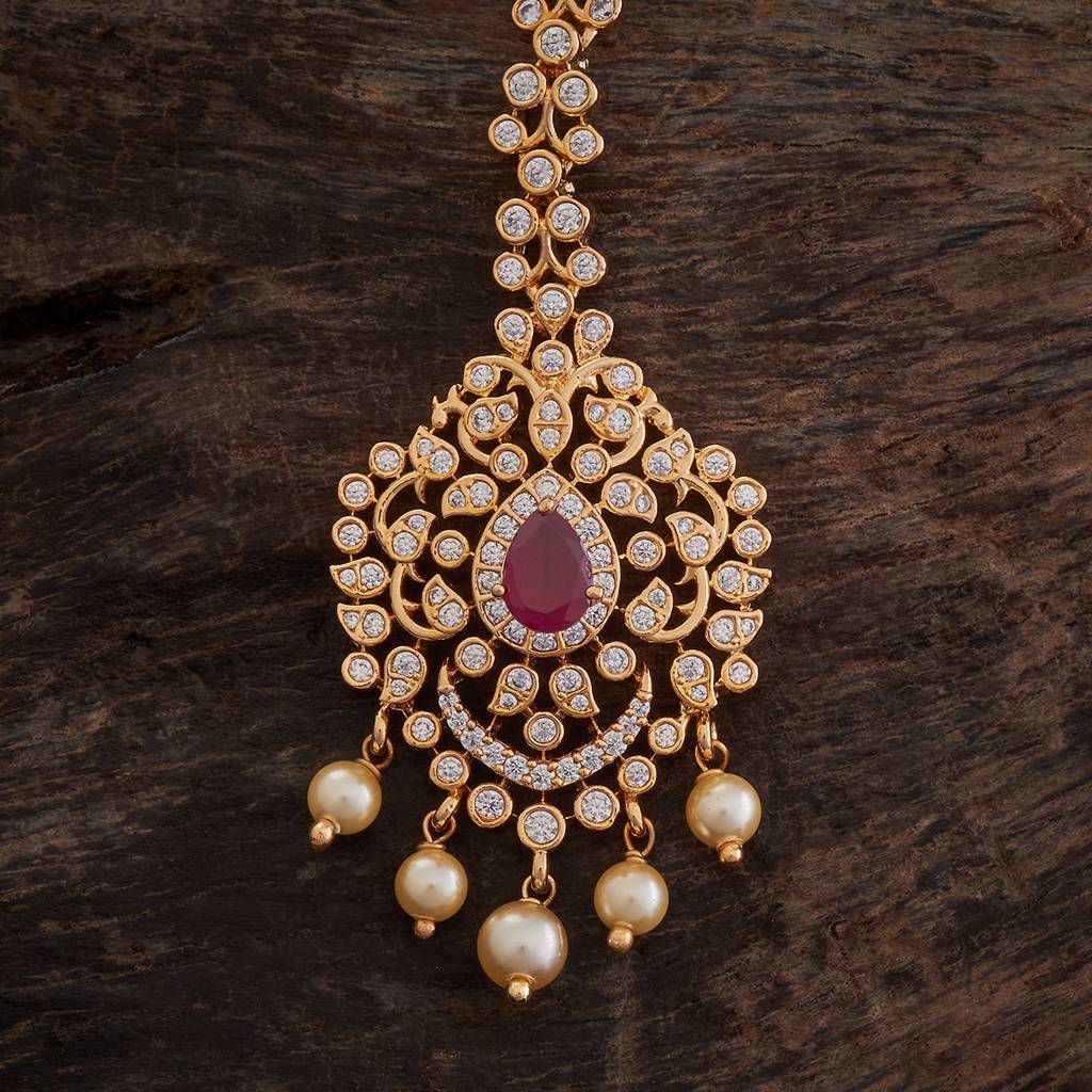 Kushal'S Fashion Jewellery Plated Party Zircon Maang Tikka-175779 : 421387