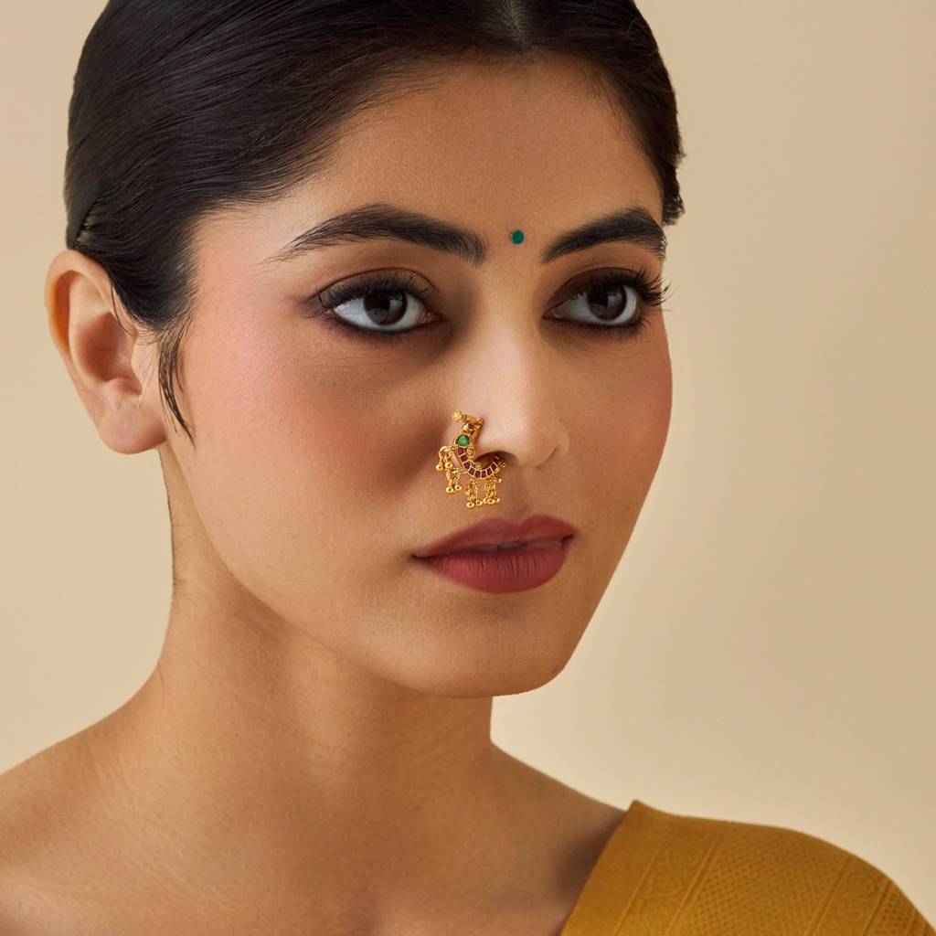 Kushal'S Fashion Jewellery Silver Temple Nath -159879 : 429443