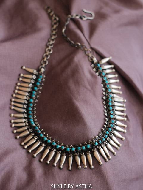 Adya Fine Turquoise Necklace : SN1007-1-1-1-1-1