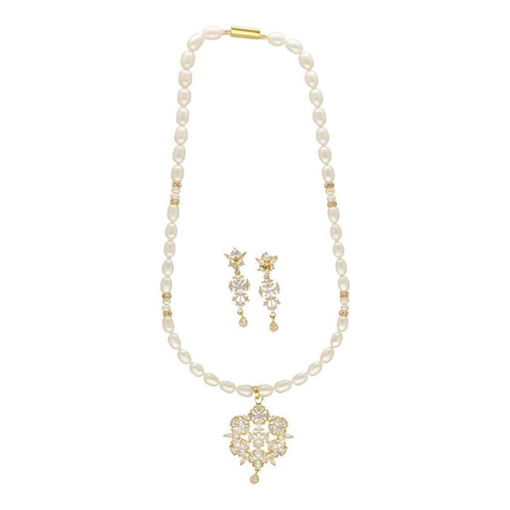 Meena Pearl Necklace Set : JPSEP-24-036
