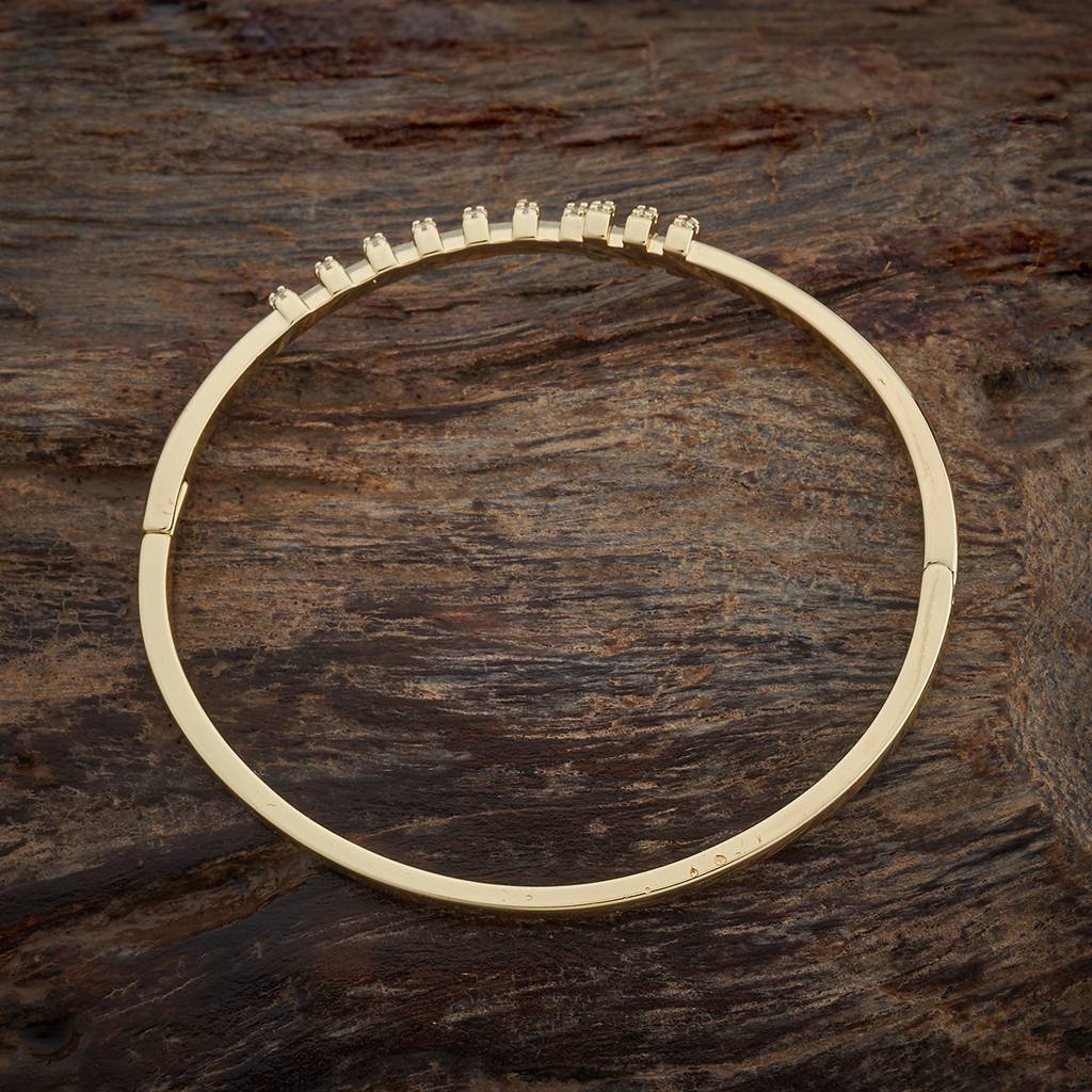 Kushal'S Fashion Jewellery White Gold-Plated Party Zircon Kada-184871 : 441352