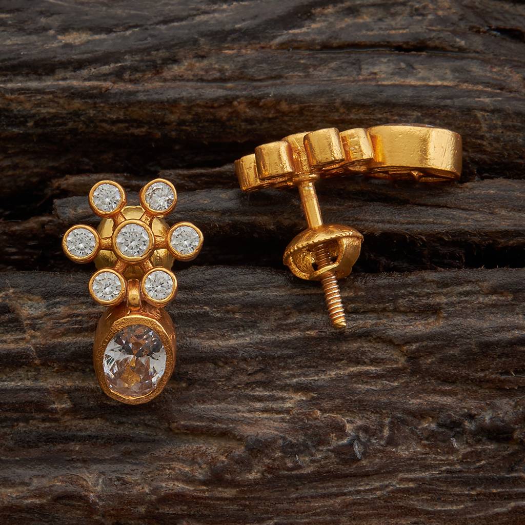 Ethnic Pure Silver Temple Studs-153310 : 393551