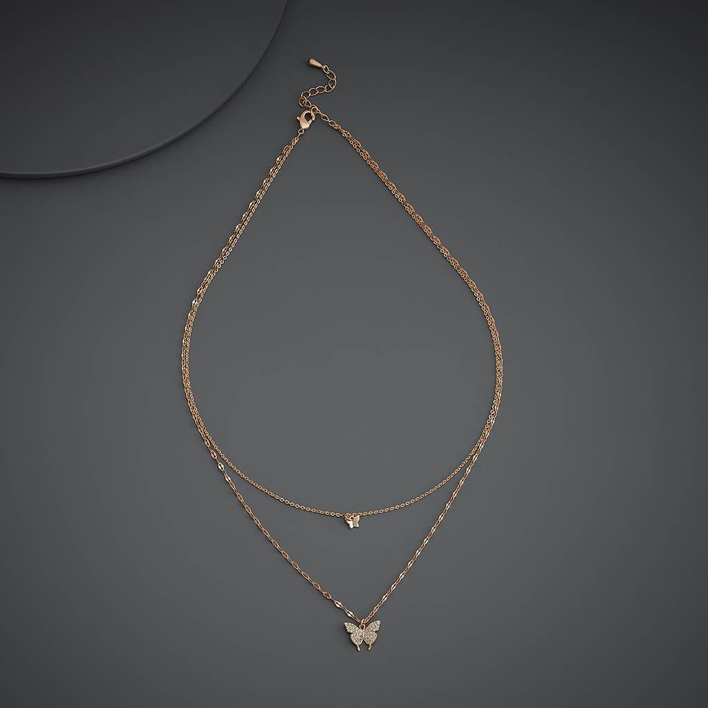 Kushal'S Fashion Jewellery White Gold-Plated Party Trendy Zircon Necklace-187040 : 445769