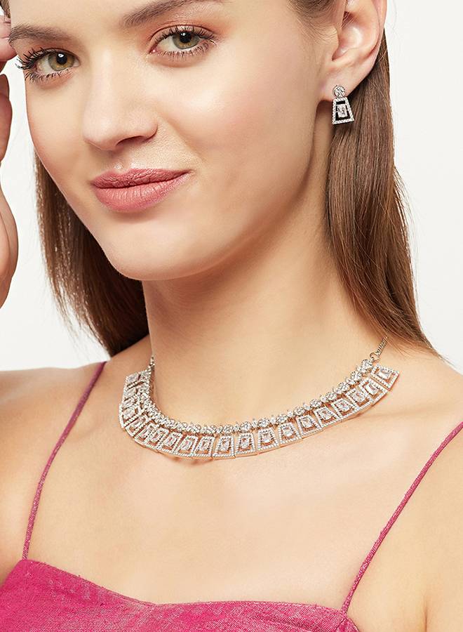 Victorian Inspired Sparkling Elegance Necklace Set : 8905124445381