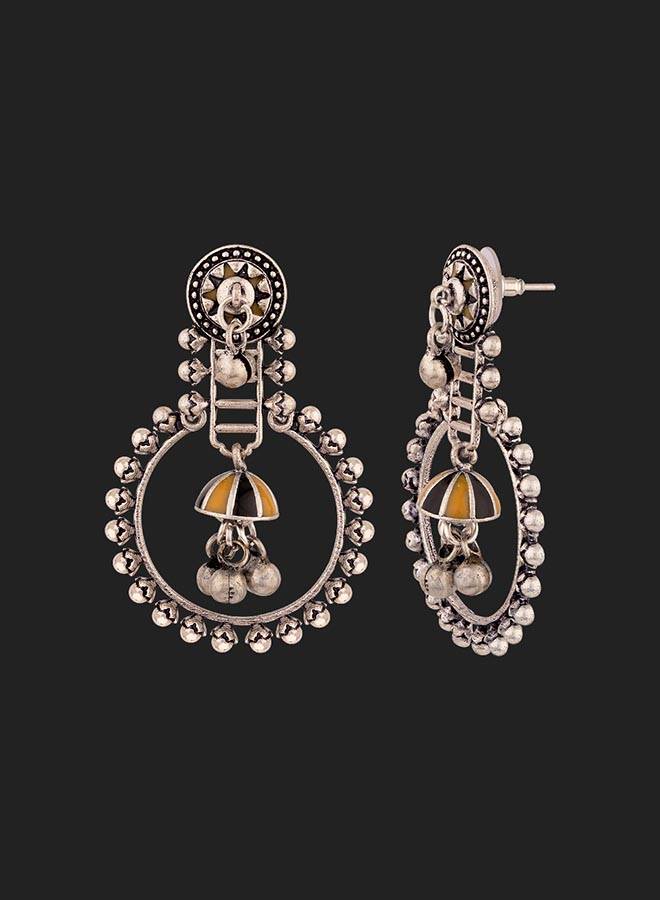 Taal Mridang Sarangi Ethnic Hoop Earrings : 8907617985879