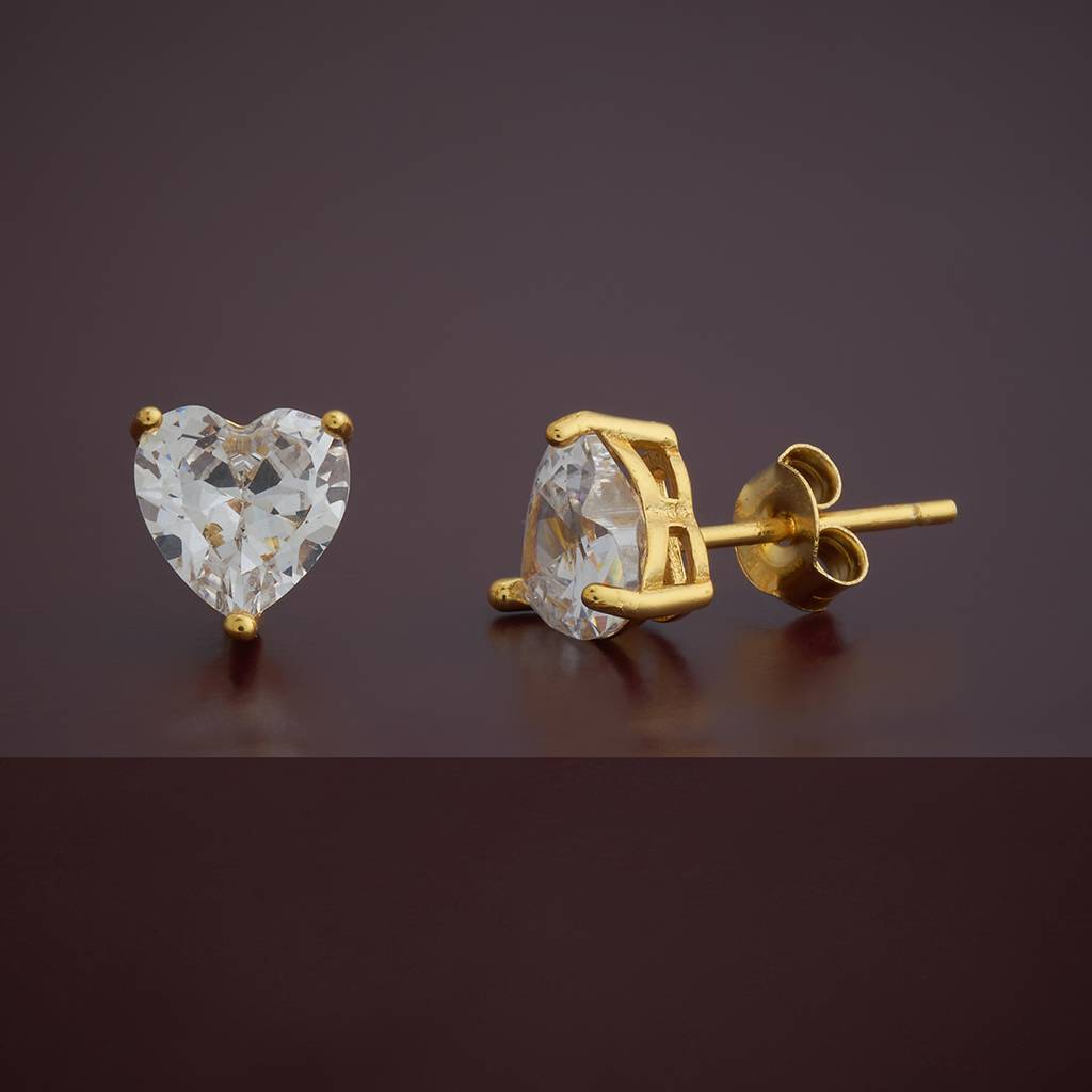 Kushal'S Fashion Jewellery Plated Zircon 92.5 Sterling Silver Studs-153069 : 437716