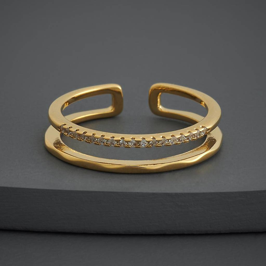 Kushal'S Fashion Jewellery White Gold-Plated Party Trendy Zircon Finger Ring-186795 : 445322