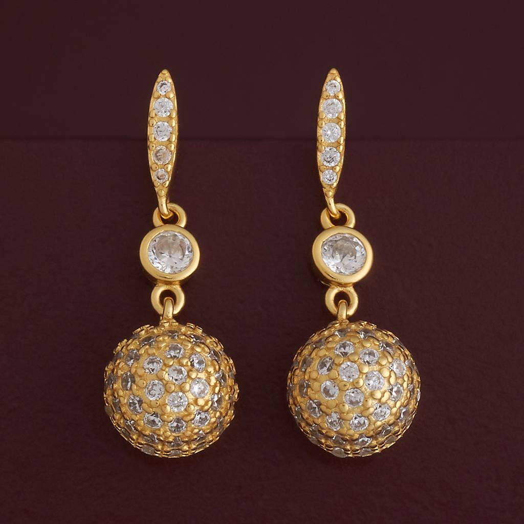 Kushal'S Fashion Jewellery Plated Zircon 92.5 Sterling Silver Drops-183062 : 437069