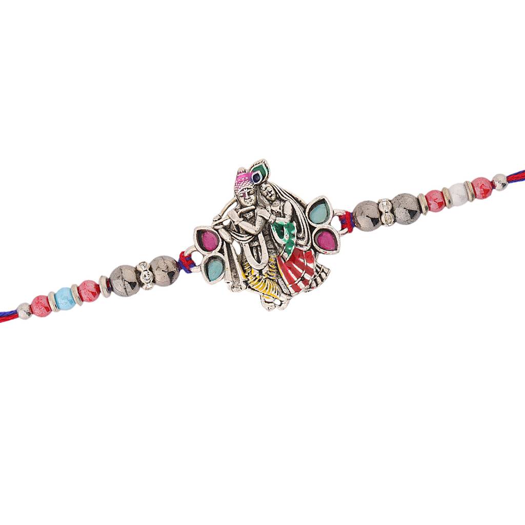 Divine Radha Krishna Thread Rakhi For Brother : 8905124561937