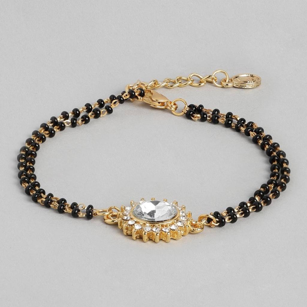 Estele Gold Plated Significant Mangalsutra Bracelet For Women : 101937BR