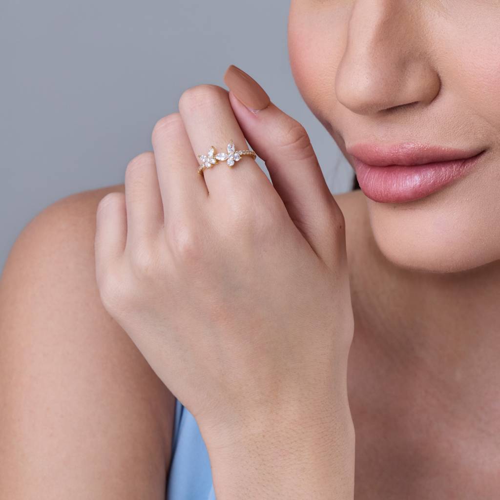 Kushal'S Fashion Jewellery White Gold-Plated Party Trendy Zircon Finger Ring-186891 : 445472