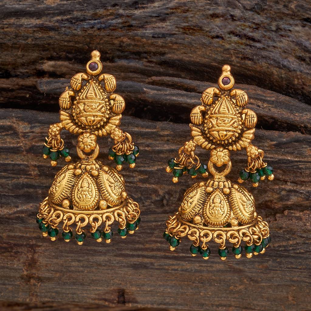 Kushal'S Fashion Jewellery Dome Shaped Jhumkas Earrings-174365 : 418215