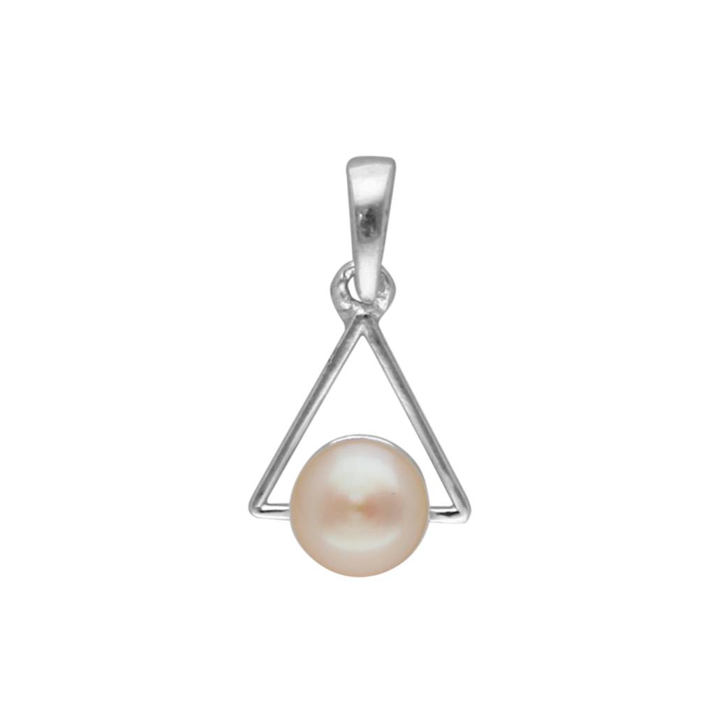 92.5 Sterling Silver Lekha Light Weight Pearl Pendant : JPMAY-22-174