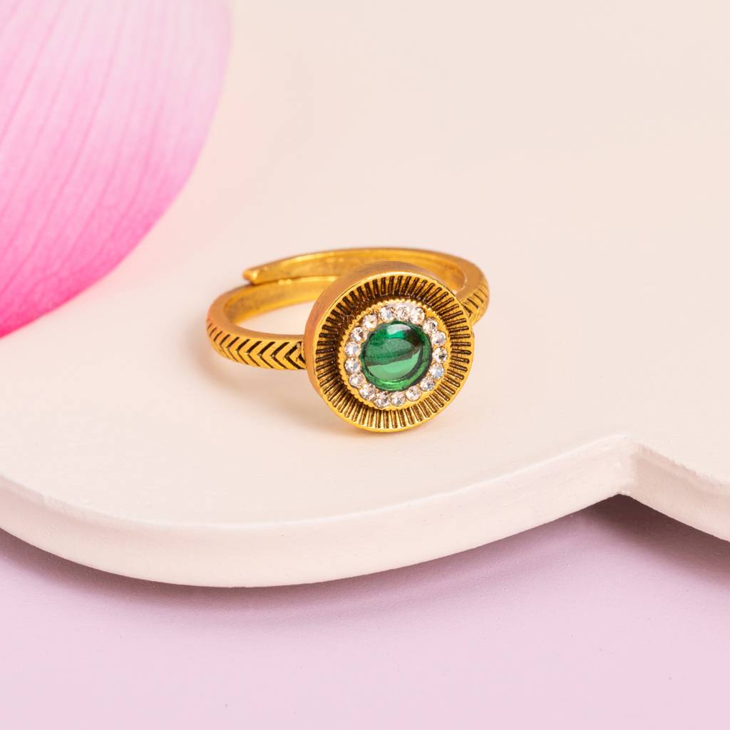 Kushal'S Fashion Jewellery -Plated Ethnic Antique Finger Ring -184955 : 441573