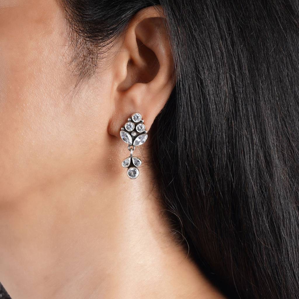 Zircon Silver Earrings. : SSE723