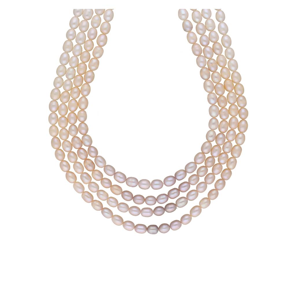 Tulsi 4 Lines Pearl Necklaces : JPFEB-22-190