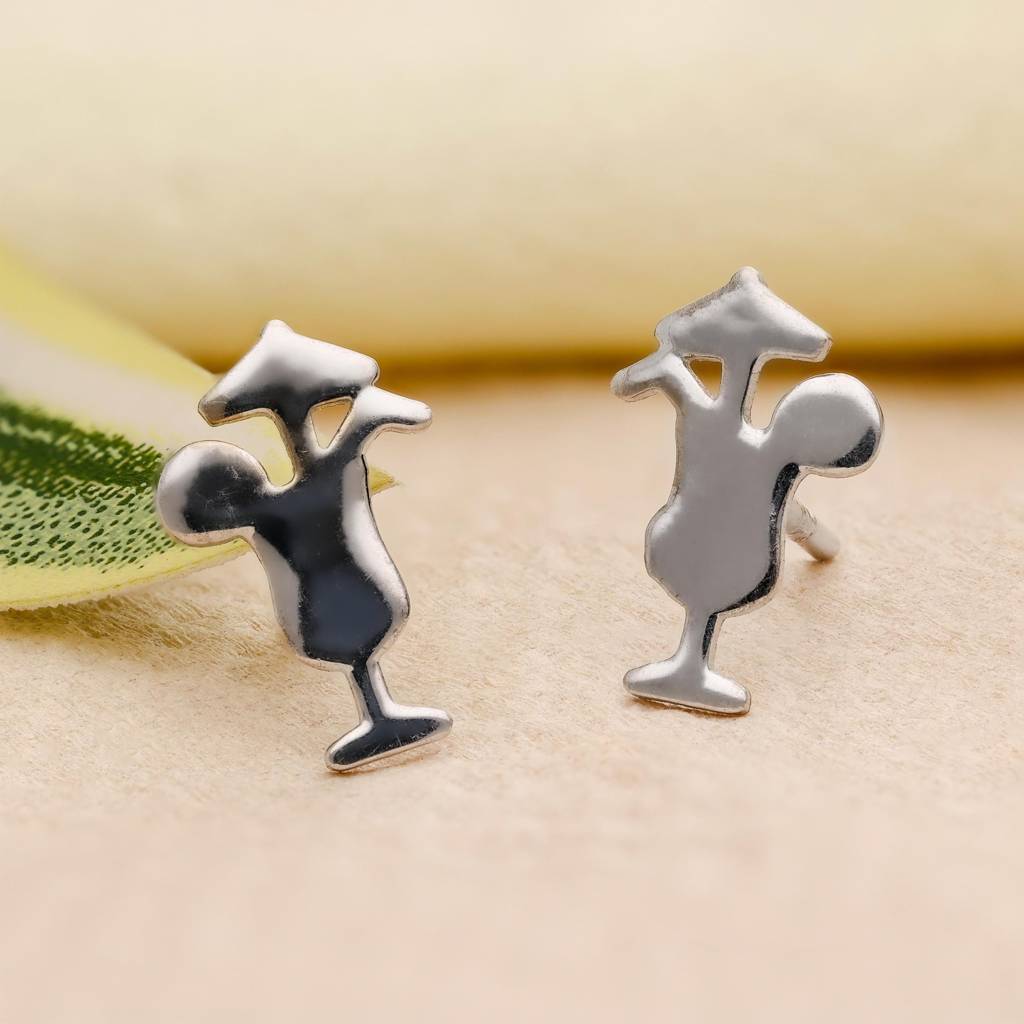 925 Silver Cocktail Glass Earrings | Fun Statement Jewelry Gift : SE_000806