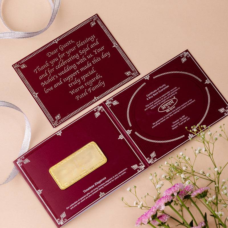 Silver Moments Card Set  -  Thank You - 10 Grams : COIMOMTY1_Gold