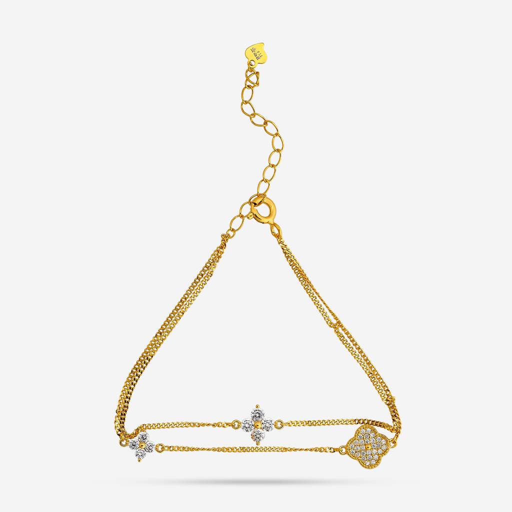 Gold Plated Party Zircon Sterling Silver Bracelet -453504 : 453504