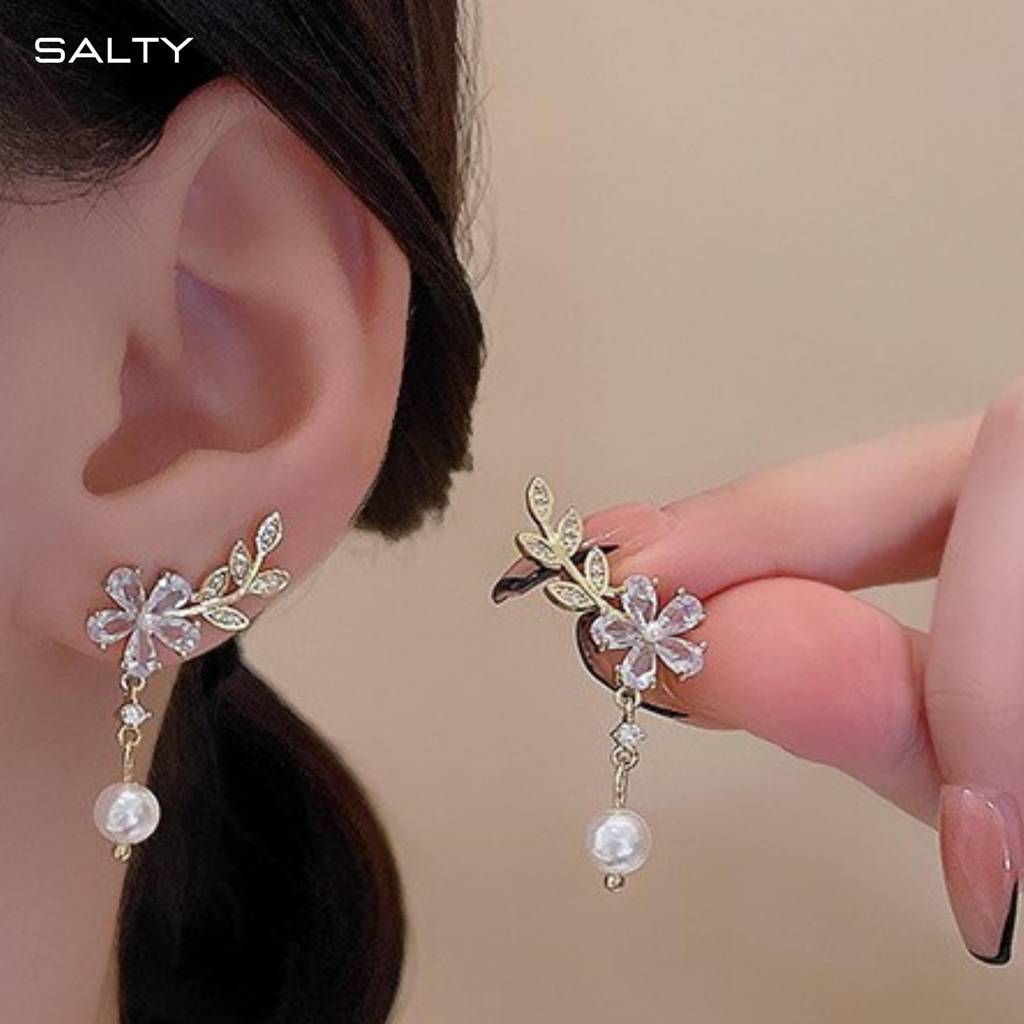 Petite Bloom Rhinestone Cascade Earring : ES11834