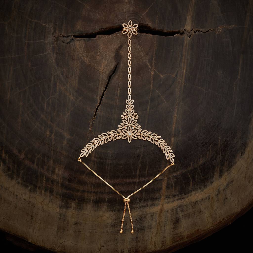 Kushal'S Fashion Jewellery White Gold-Plated Party Zircon Hathpan-173297 : 416088