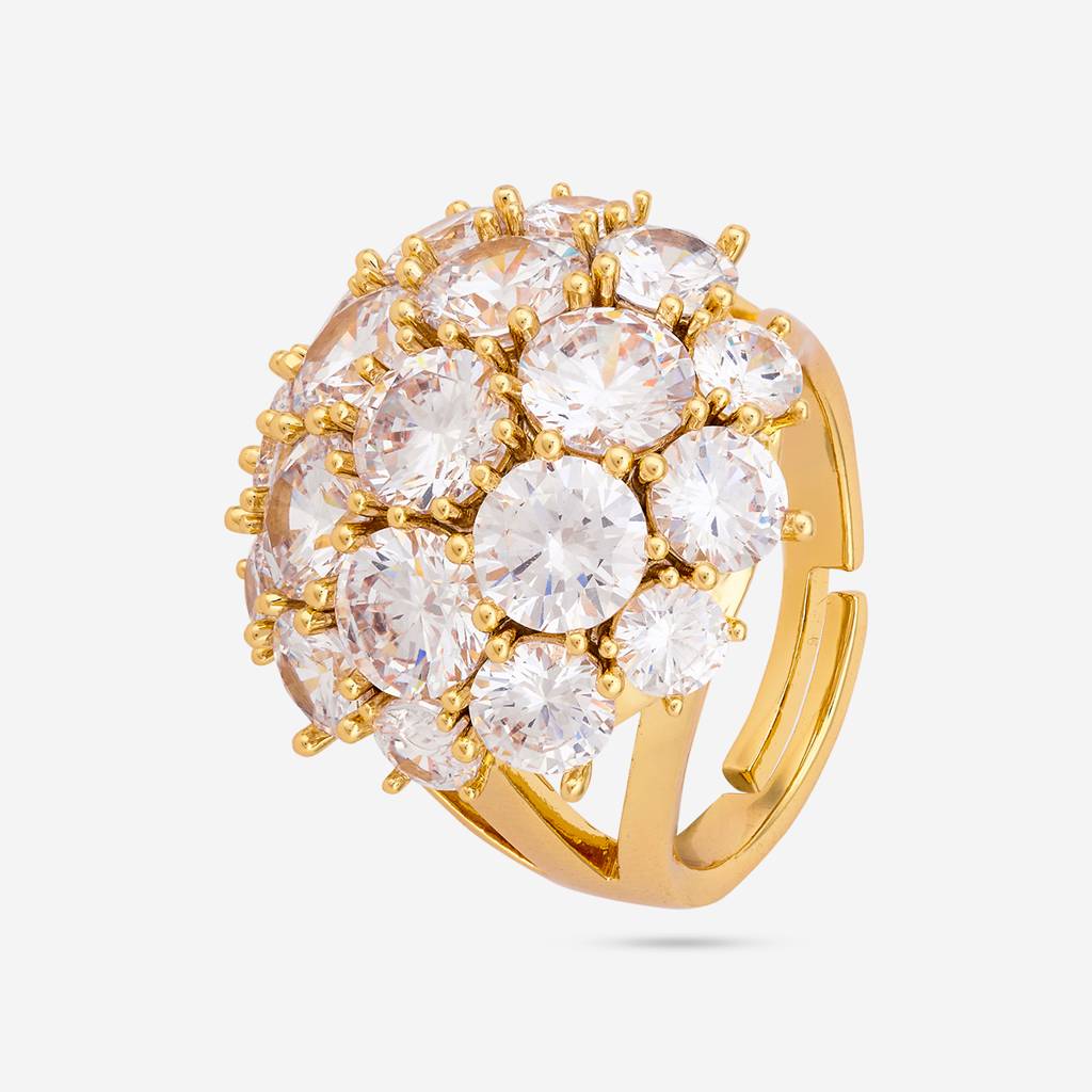 Kushal'S Fashion Jewellery Plated Party Zircon Finger Ring -451199 : 451199