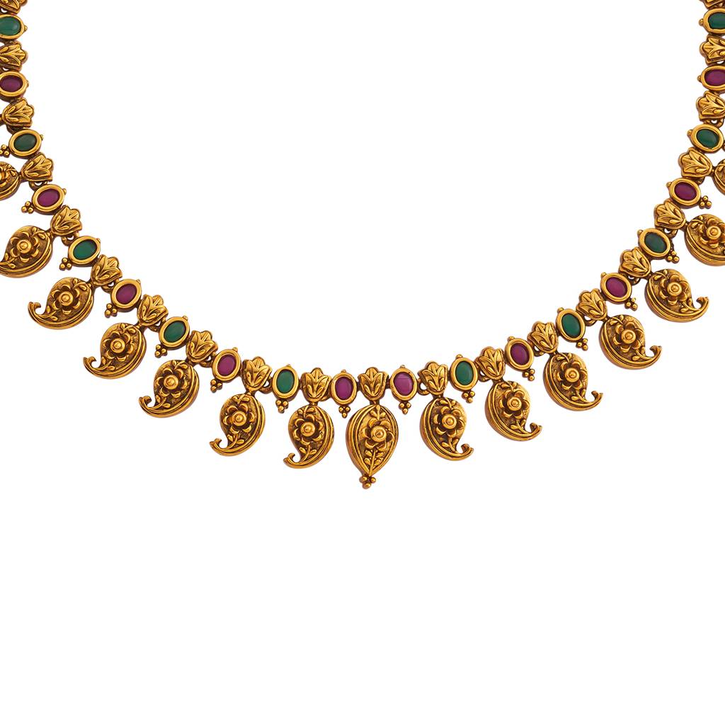 Kushal'S Fashion Jewellery Ethnic Copper Antique Necklace-162735 : 396382