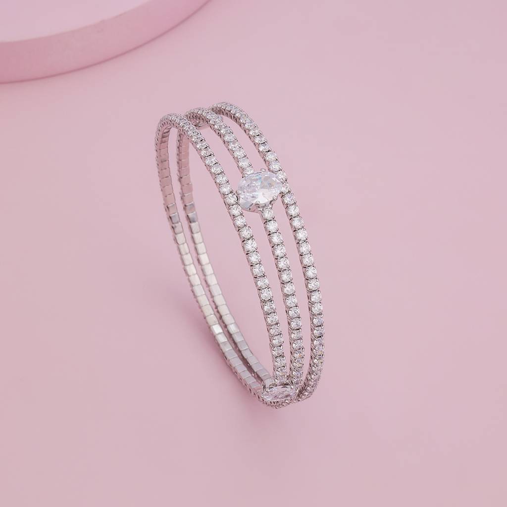 Kushal'S Fashion Jewellery Plated Party Trendy Zircon Kada -189499 : 450186