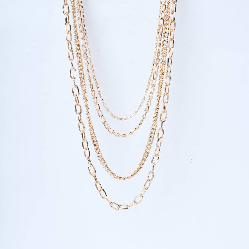 Glim Layered Gold Necklace : NS13286