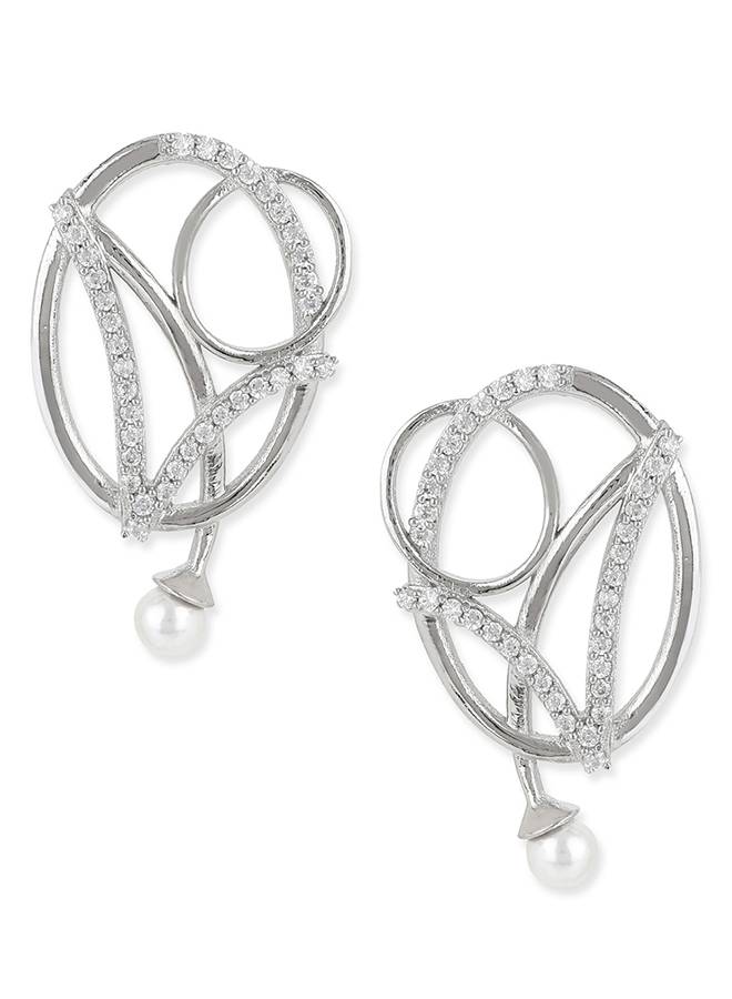 Voylla Silver Brass Earrings-Vmjai43750 : 8905124433609