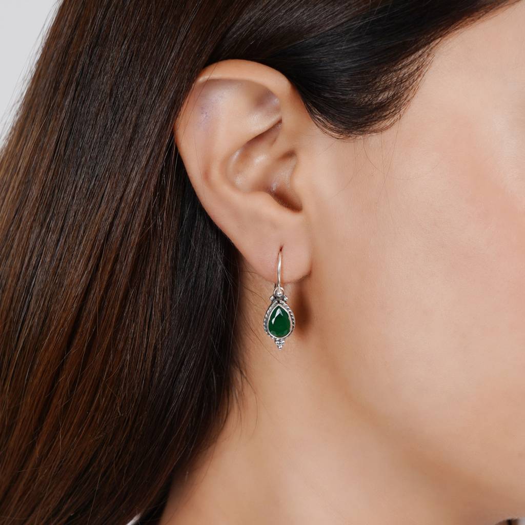 Green Drop Earrings : SSE792