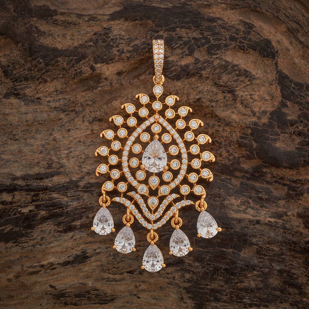 Kushal'S Fashion Jewellery Plated Party Zircon Pendant -182086