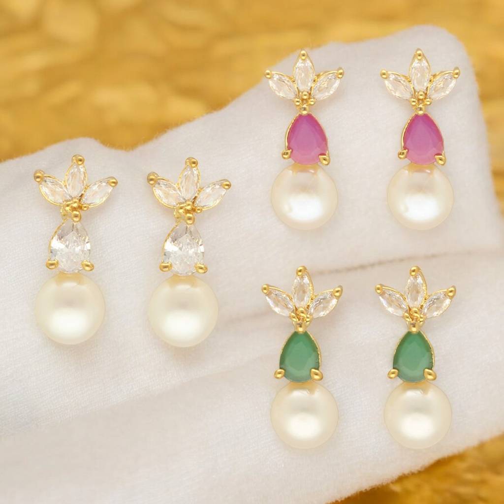 Hansin Pearl Earrings Pack 3 : JPD-24-05