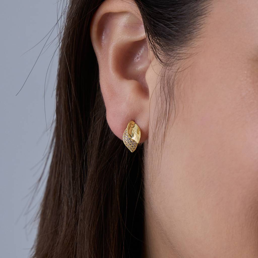 White Gold-Plated Ethnic Pure Silver Studs-437472 : 437472