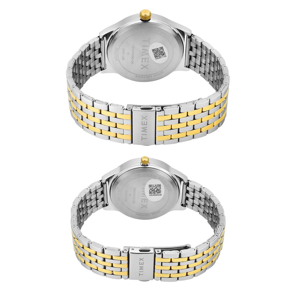 Timex Trendline Round 42Mm Analog Pair Watch - Tw00Pr348 : TW00PR350