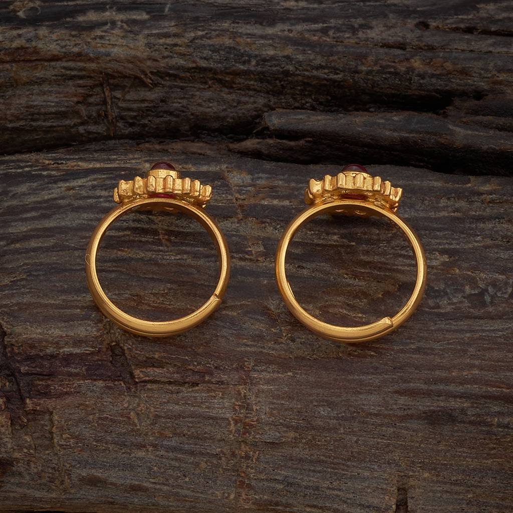 Kushal'S Fashion Jewellery -Plated 92.5 Pure Temple Silver Toerings -170533 : 410749