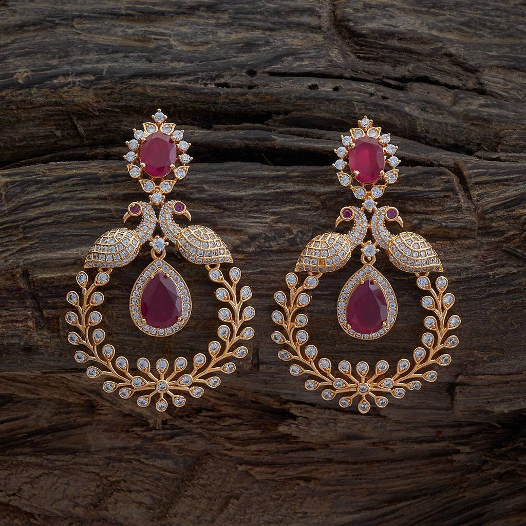 Kushal'S Fashion Jewellery Gold-Plated Bridesmaid Zircon Earring-173951 : 417548