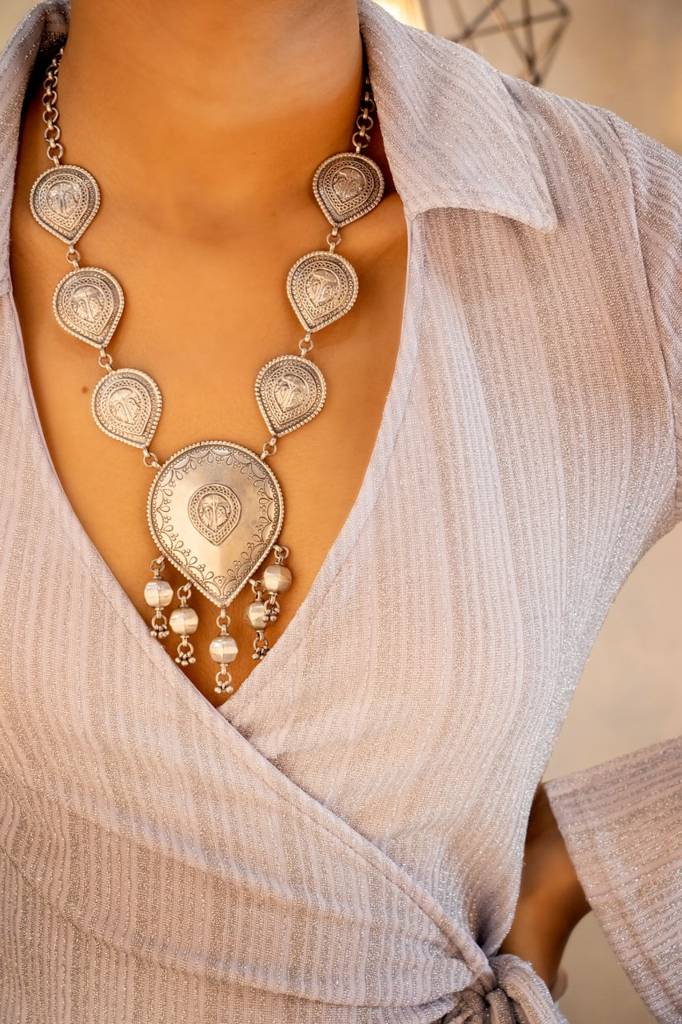 Tattva Intricate Vintage Inspired Statement Necklace : SN1140