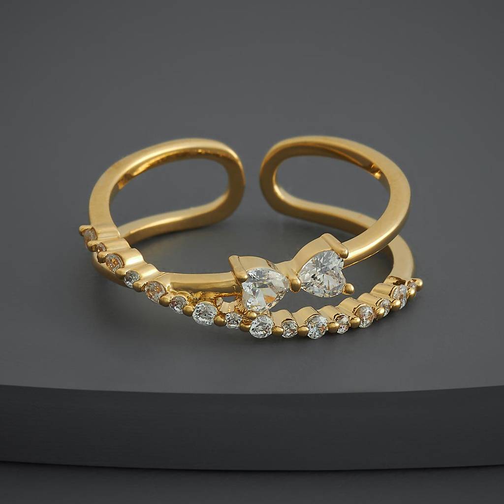 Kushal'S Fashion Jewellery White Gold-Plated Party Trendy Zircon Finger Ring-186820 : 445392