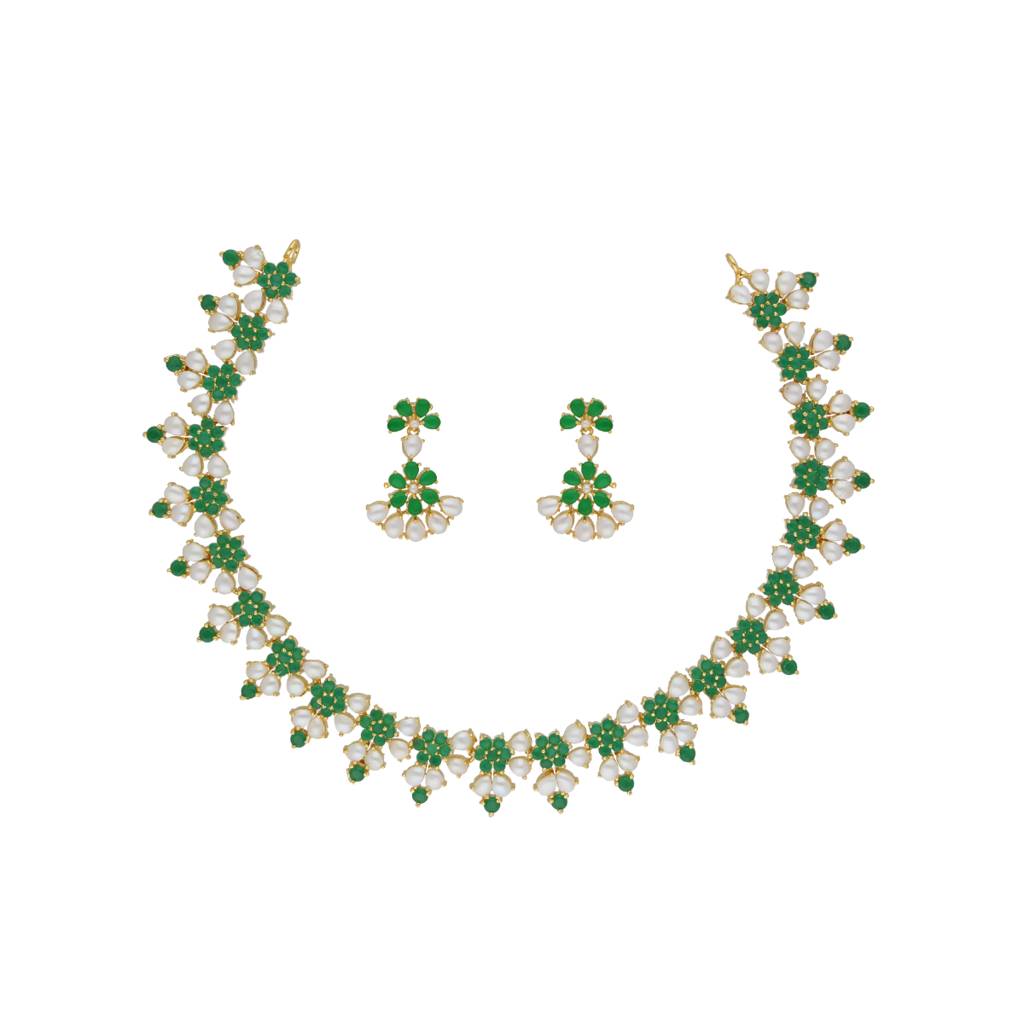 Lopa 1 Line Oval Necklace Set : JPFEB-22-33