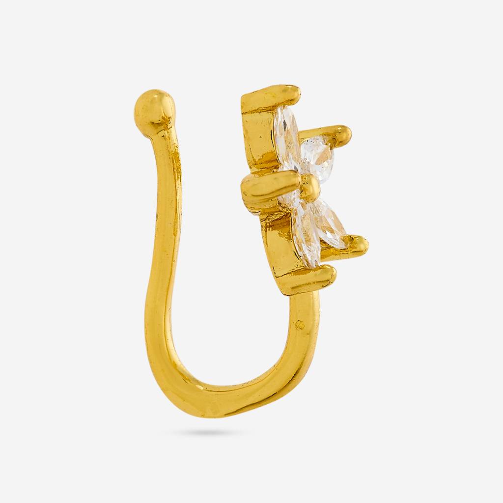 Gold Plated Party Zircon Nath -454741 : 454741