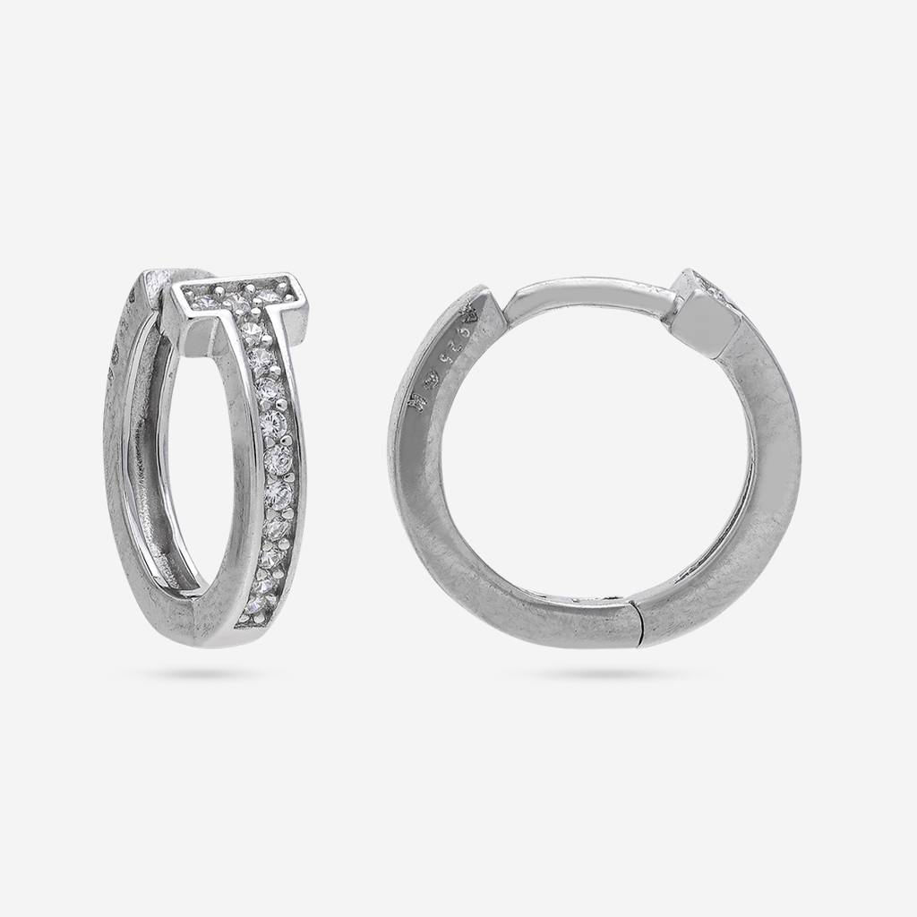 Plated 92.5 Sterling Silver Hoops & Huggies-194313 : 458199