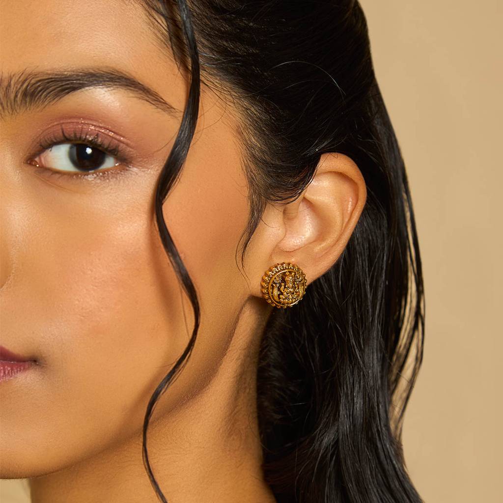 Kushal'S Fashion Jewellery Gold-Plated Casual Wear Antique Earring-173608 : 416766